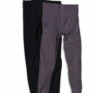 Black and Gray Stretch Leggings for Everyday Comfort